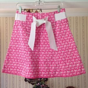 Lilly Pulitzer Skirt Pink White Butterflies 2